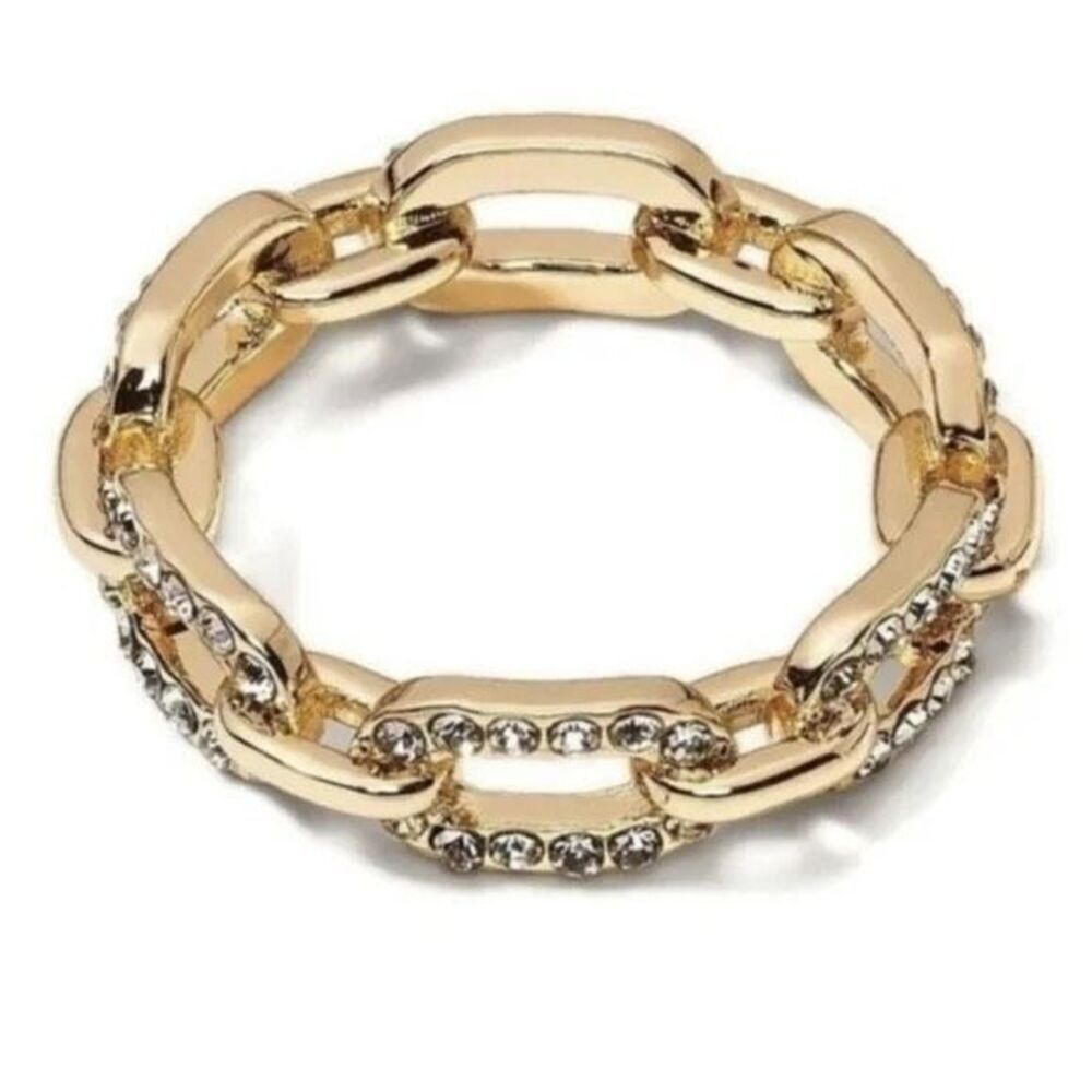 BaubleBar Gold and Silver Chain Ring